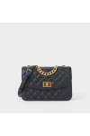 Charles Keith Chain Shoulder Bag Diamond Bag Black